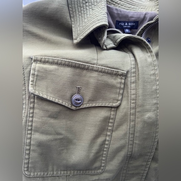 rag & bone Lorenz Cotton Army Green Military Jacket NWT Size XS - Picture 10 of 12